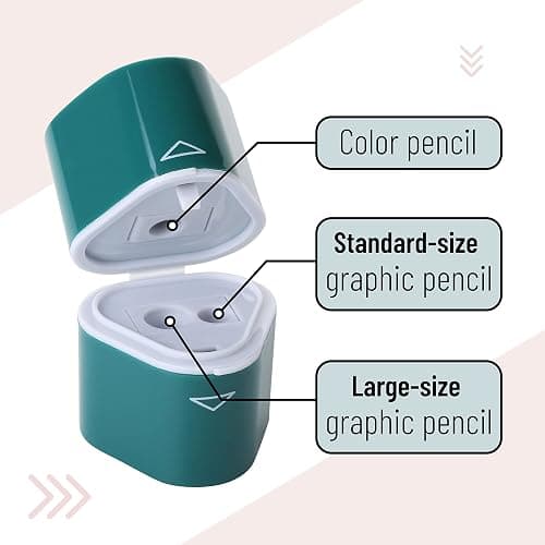 Mr. Pen- Pencil Sharpener for Colored Pencils, 3 Pack, 3 Hole, Pencil Sharpener Manual, Art, Jumbo, Artist thumbnail 4