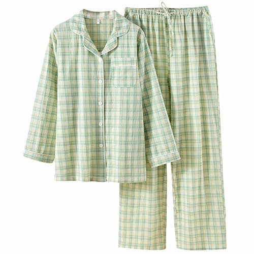 STMAHER Women's 2 Piece Cotton Pajama Sets Long Sleeve Sleepwear Button Down Soft Lightweight Pj Pants Set With Pockets - Image 1