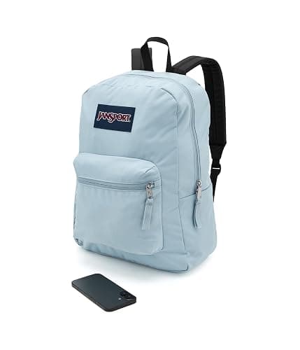 JanSport Cross Town Backpack 17" x 12.5" x 6" - Simple Bag for Everyone with 1 Main Compartment, Front Utility Pocket - Premium Class Accessories - Blue Dusk thumbnail 3