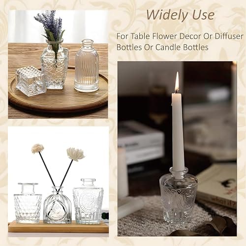 Glass Bud Vases Set of 40 PCS, Small Flower Vases for Wedding Centerpiece Table Decoration, Vintage Vase in Bulk for Flower Arrangements, Mini Vase for Birthday Party, Festival Home Decor,Clear thumbnail 7