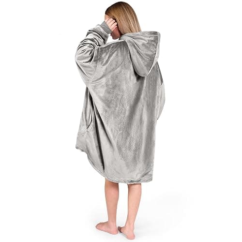 Bare Home Wearable Blanket Hoodie - Soft Plush Sherpa - Warm and Cozy - Oversized Wearable Blanket - Adult & Kid Sizes thumbnail 2
