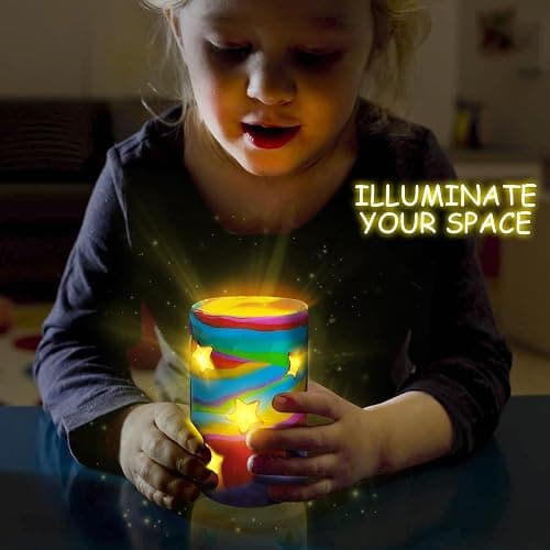 MHMYDIS Make Your Own Clay Luminaries - Arts and Crafts kit for Boys Girls and Teens Age 6 7 8 9 10 11 12 Year Old and up - Creative Clay Lantern Toys for 8-12 Year Olds thumbnail 5