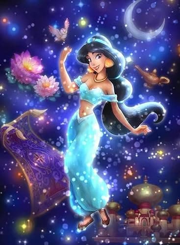 RYMILIE Diamond Painting Kits for Adults - Princess DIY 5D Diamond Art Kits Full Drill Diamond Dots Paintings with Diamonds Gem Art and Crafts Home Decor 12x16inch - Image 1