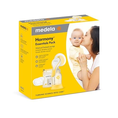 Medela Harmony Essentials Pack – Set with Harmony Manual Breast Pump, PersonalFit Flex Breast Shield, Breast Milk Bags and Nursing Pads – Ideal for on the go - Image 1