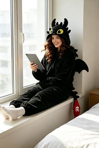 Cozy Dragon Onesie Pajamas, Unisex Adult Animal Party Cosplay Costume thumbnail 3