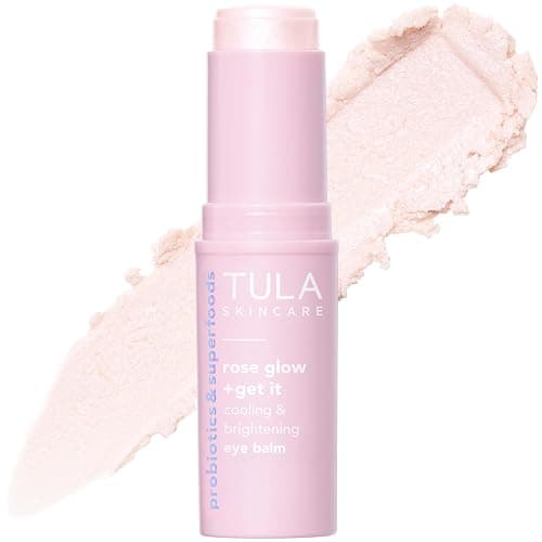 TULA Skin Care Eye Balm Rose Glow - Dark Circle Treatment, Instantly Hydrate and Brighten Undereye Area, Portable and Perfect to Use On-the-go, 0.35 oz. - Image 1
