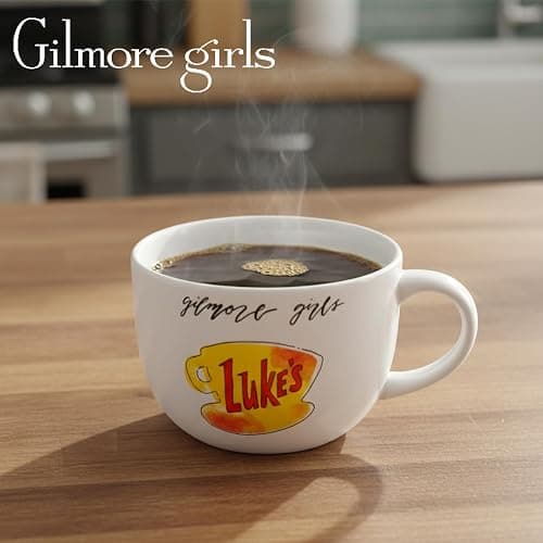 Silver Buffalo Gilmore Girls Luke's Diner Logo Ceramic Soup Mug, 24 Ounces thumbnail 5