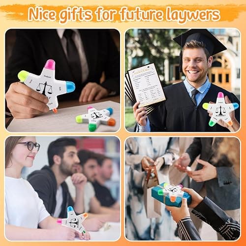 Chivertion 30 Pcs Law School Gifts Star Shape Briefing Highlighters Brush Affirmation Supplies Inspirational Christmas Appreciation Gifts for Law Students Lawyer Women thumbnail 6