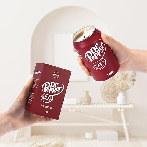 Doctor Pepper Candle - Smells Like The Real Soda - Cute Candles for Cool Gifts - Funny Candles for Any Occasion - Cute Things for Aesthetic Room Decor - Cool Candle for Cool Things thumbnail 7