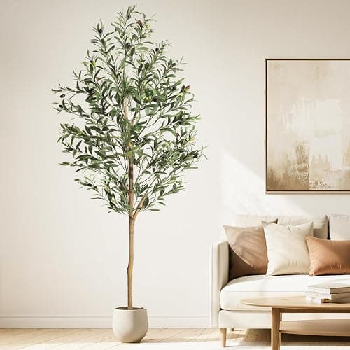 HAUSPROFI Olivenbaum Künstlich 180CM, Kunstpflanze, Künstlicher Olivenbaum, Künstliche Pflanzen, Kunstpflanzen Groß, Künstliche Pflanzen Wie Echt für Indoor Outdoor Haus Büro Garten Moderne Deco - Image 1