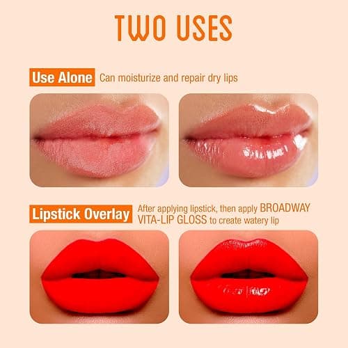 Ruby Kisses Broadway Vita-Lip Clear Lip Gloss (Mango Butter 6 Pack), Ultra-Hydrating & Soothing Formula with Multi-Vitamin Oils, High-Shine Non-Sticky Finish, Nourishing Glossy Lip Balm Softens Skin thumbnail 5