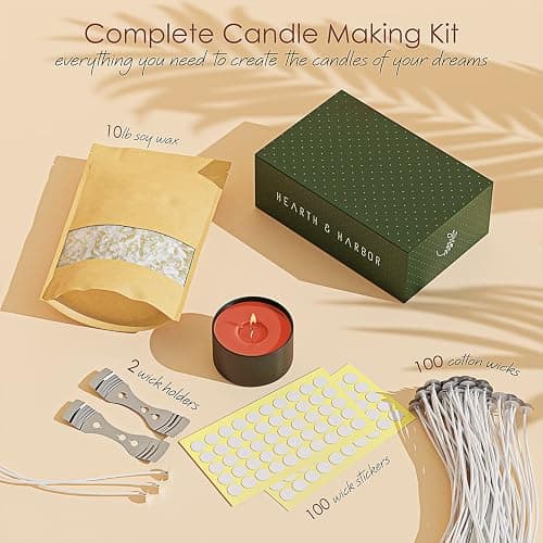 Hearth & Harbor Organic Soy Candle Wax for Candle Making, 10 lbs Natural Candles Making Supplies, Beeswax-Free, Paraffin-Free, Pure Soy Wax Flakes Perfect for Candles, Tealights and Melts thumbnail 2