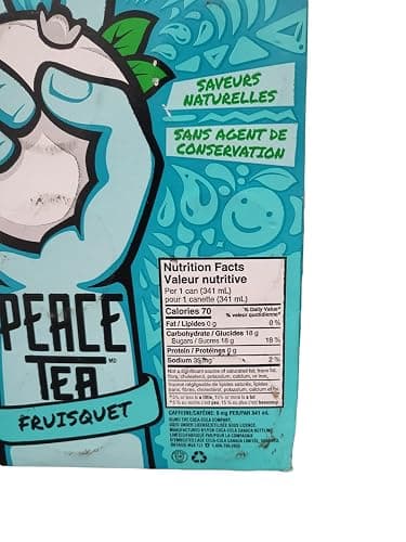 Peace Tea Iced Tea Sno-Berry Flavor Case of 12 Cans 11.5 oz Each thumbnail 2