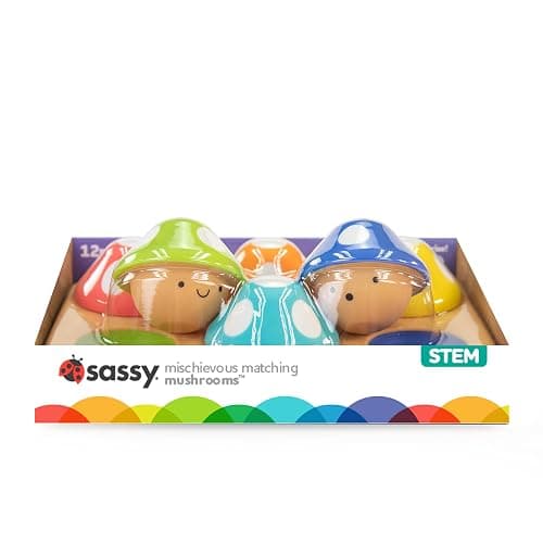 Sassy Mischievous Matching Mushrooms, Sorting Board, Social Emotional Learning Toy, STEM, 12+ Months thumbnail 7