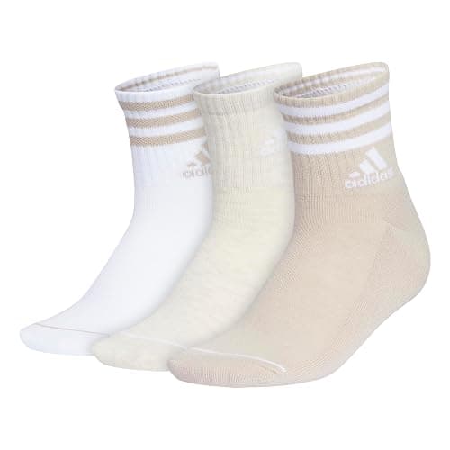 adidas womens Cushioned Sport High Quarter Socks (3 Pairs) Durable & Comfortable - Image 1
