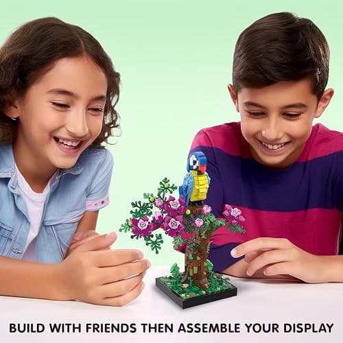 TG BLOCKS Micro Brick Flower Parrot Toy Building Sets, Home Decor and Office Art Creative Gift, DIY Plant Model for Adults, for Teens Ages 8+ Kids thumbnail 2