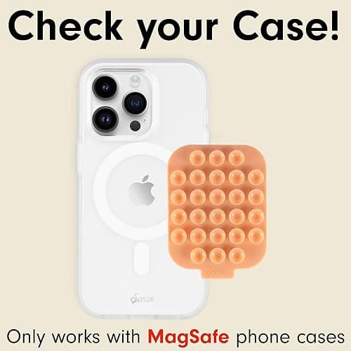 Sonix | Magnetic Silicone Suction Cup Phone Mount for iPhone | Compatible with MagSafe | Peach thumbnail 2