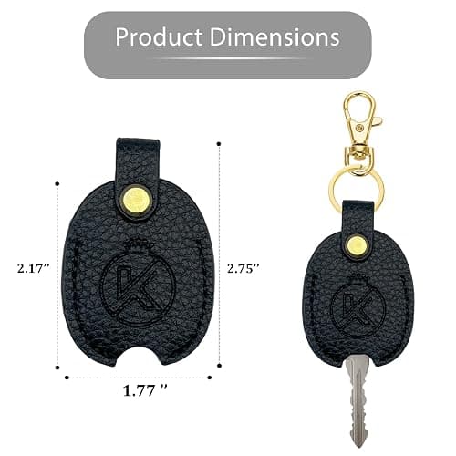 KRSURERICHER Leather Key Sleeve for Broken Key, Car Key Cover, Key Loop Replacment, Key Fod Protector Keychain for Women/Men thumbnail 2
