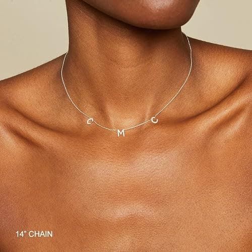 Custom Name Necklace Personalized, 18K Gold Plated Initial Choker Name Necklace Dainty Customize Letter Necklace for Women Girl thumbnail 6