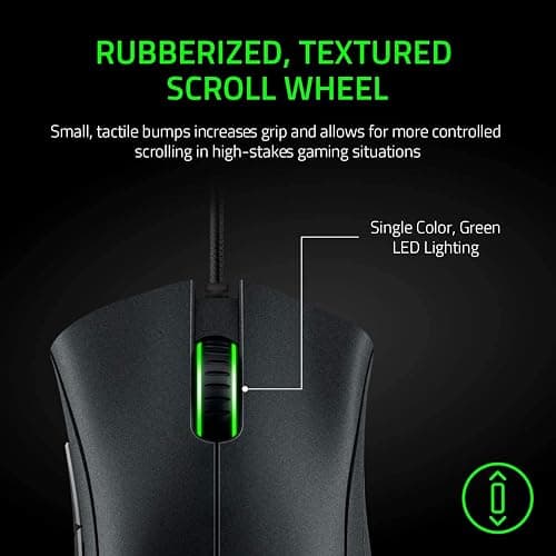 Razer DeathAdder Essential Gaming Mouse: 6400 DPI Optical Sensor - 5 Programmable Buttons - Mechanical Switches - Rubber Side Grips - Classic Black thumbnail 5