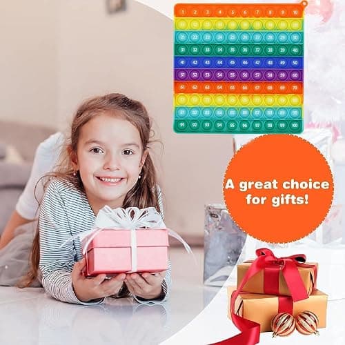 Double Side 1 100 200 Popper, Chart Pop, 200 Poper with Numbers, Square Popper for Elementary, Fidget Sensory Toy, Montessori Educational Gift for Kindergarten Classroom Kids 3 4 5 Year Old thumbnail 6