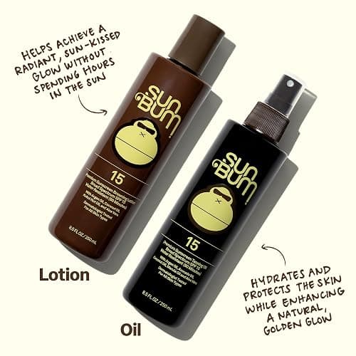 Sun Bum SPF 15 Moisturizing Tanning Oil - Vegan and Hawaii 104 Act Compliant (Octinoxate & Oxybenzone Free) - Broad Spectrum Moisturizing - UVA/UVB Protection - 8.5 oz thumbnail 4