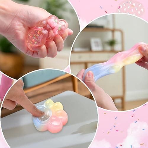 Vodolo Taba Squishy Cat Paw,2 PCS Ultra-Soft Stress Relief Squishy Fidget Toys Adults,Small Cute Sensory Squeeze Toys,Fun Kids Enjoy Decompression Toy,Soft and Relaxing Squeezing Toy thumbnail 5