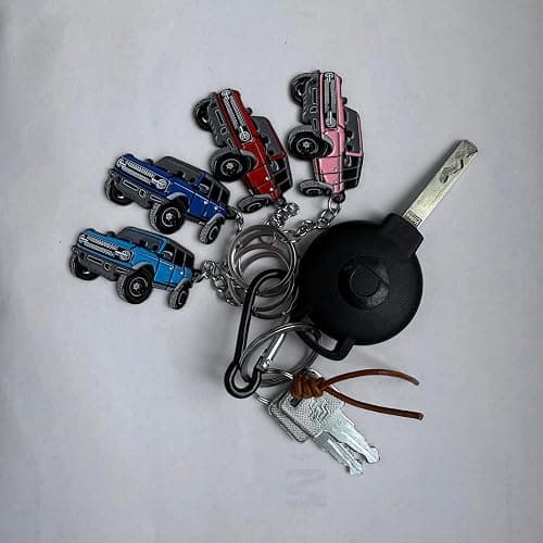 LSAUTO Car Keychain Compatible with Ford Bronco. Alloy Car Pattern Keychain. Key Accessory. thumbnail 9