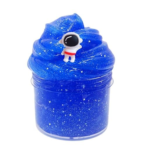 Super Galaxy Slime Kit, Blue Glitter Slime in a Variety of Shapes and Textures, Cosmic Starry Charm Includes Slime Kit Party Gifts. - Image 1