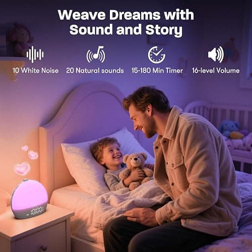 Réveil Lumineux Simulateur d'Aube, Reveil Matin avec 7 Sonneries, Snooze | Lampe de Chevet 20 Niveaux de Luminosité, 30 Sons Naturels, Minuteur, 12 Couleurs Réveil Lumière Veilleuse pour Enfant/Adulte thumbnail 5
