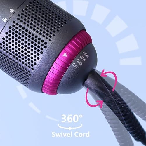 Hair Blow Dryer Brush 4-in-1, Blowout Brush, Multi Hair Styler Negative Ion Detachable Hair Dryer with Diffuser, Hot Air Brush, with Comb Brush for Women, Salon, Household thumbnail 5