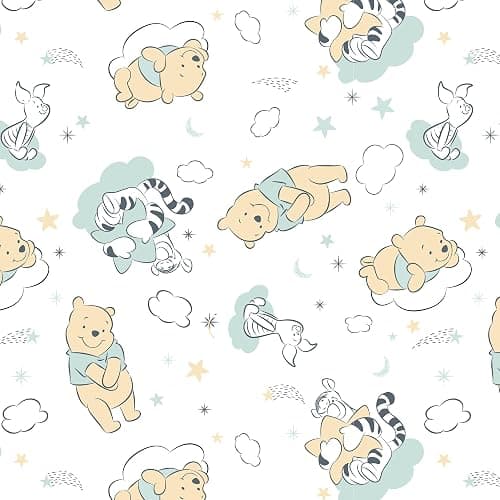 Lambs & Ivy Disney Baby Winnie The Pooh Hugs White Fitted Crib Sheet (Pack of 2) thumbnail 5