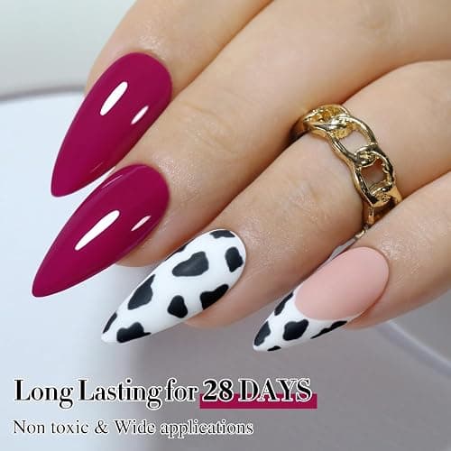 Double Rhythm 15ML Gel Polish Pure Sheer Same Color Same Bottle Soak Off Gel Polish Art Manicure Salon DIY at Home for Women (Wine Red-A1456) thumbnail 6
