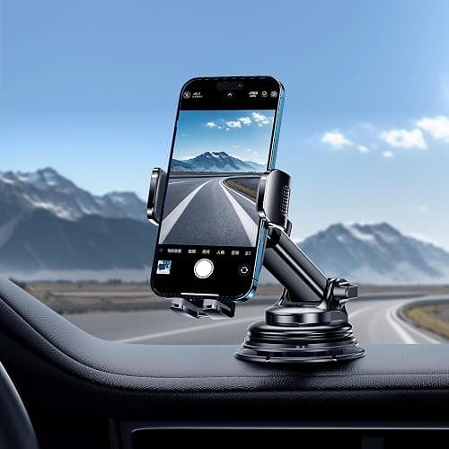 Qifutan Car Phone Holder Mount Phone Mount for Car Windshield Dashboard Air Vent Universal Hands Free Automobile Cell Phone Holder Fit for iPhone Smartphone Camera Mounts thumbnail 9