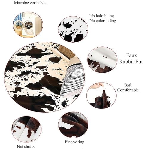 UKELER Leopard Throw Blanket 50''x60'', 480 GSM Double Sided Faux Fur Blankets and Throws for Bed Sofa Travel and Camping, Super Soft Cozy Fluffy Plush Blanket, Cheetah Print Blankets for All Seasons thumbnail 7
