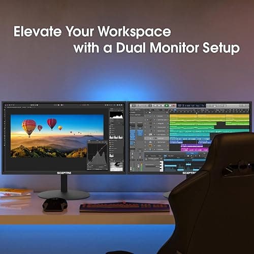 Sceptre E275W-19203R 27 inch1080P LED Monitor 99% sRGB 2X HDMI VGA Build-In Speakers, Machine Black (E275W-19203R series) thumbnail 6