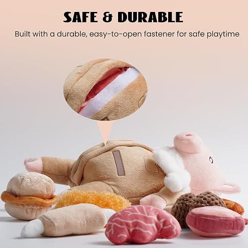 Nocciola Stuffed Pig Dog Toys: Funny Squeaky Crinkle Dog Chew Toys for Small Medium Breed, Plush Puzzle Cognitive Training Pet Enrichment Supplies, Hide and Seek Dog Christmas Stocking Stuffers thumbnail 6