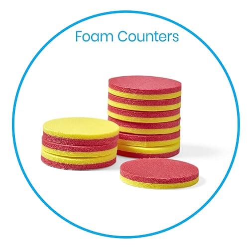 hand2mind Foam Two-Color Counters, Red and Yellow, Manipulatives, Chips, Math Bingo, 200 Count thumbnail 2