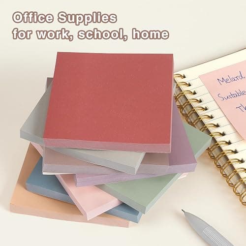 Osboo Sticky Notes 3x3 Self-Stick Notes Pads with 8 Morandi Colors, Easy to Post for Office, School, Home, 8 Pads/Pack, 80 Sheets/Pad thumbnail 6