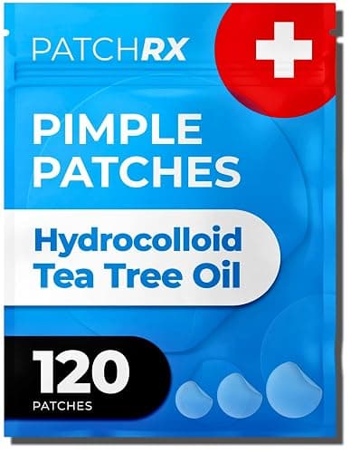 PatchRx Pimple Patches for Face (120 Patches), Hydrocolloid Pimple Patches - Pimple Patch Zit Patch and Pimple Stickers - Hydrocolloid Pimple Dots for Pimples - Zit Patches - Image 1