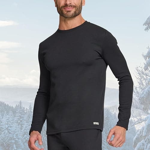 Lands' End Thermal Underwear for Men 3 Pc. Set – Warm Long Johns for Men Base Layer Long Sleeve Shirt, Pants & Socks thumbnail 3