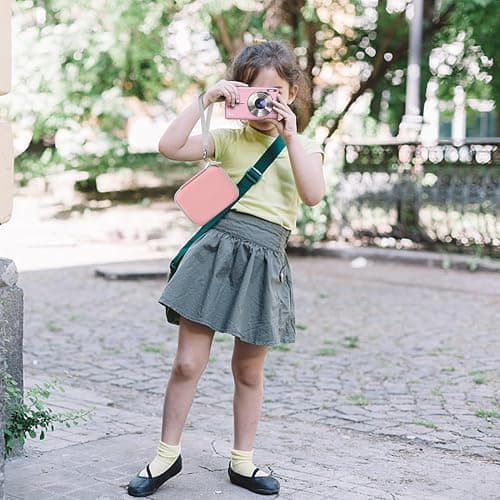 Leayjeen Digitalkamera Tasche kompatibel mit Umipyiza/YLSHGXFC/Umipyiza/CAMKORY/AOREGRE/Duluvulu/Kodak/Nicamery, Fotokamera Tasche, Eva-Hartschalendesign (nur Hülle) Rosa thumbnail 2
