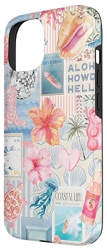 Beachy Blue Coquette Coastal Collage Preppy Cute Aesthetic Case for iPhone 15 thumbnail 2