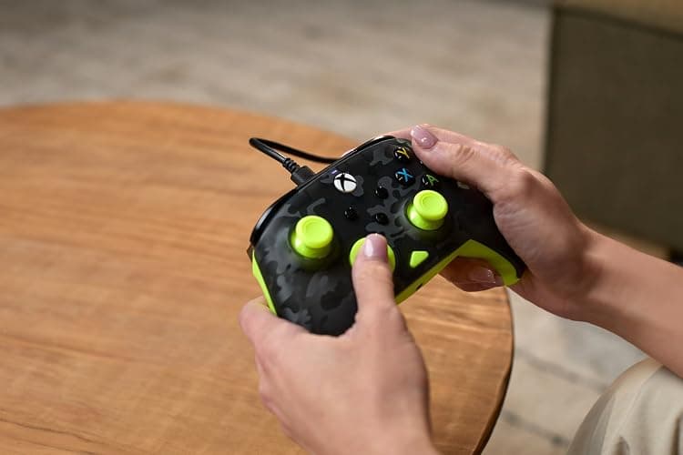 Turtle Beach Rematch Core Wired Gaming Controller Licensed for Xbox & PC | Xbox Series X|S, Xbox One, Audio Controls, Hall-Effect Thumbsticks, Rumble Motors & Impulse Triggers, Ghost Black Camo Yellow thumbnail 12
