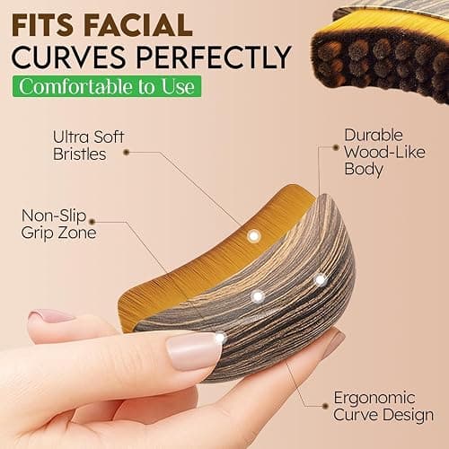Yuequle 2025New Lymphatic Contour Face Brush, DLymphatic Drainage Massager for Face, Dry Brush, Chin & Jawline Sculpting, Ergonomically Designed to Fit The Skin Precisely and Relieve Fatigue (1pcs) thumbnail 3