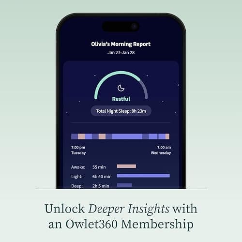 Owlet Dream Sock® - FDA-Cleared Smart Baby Monitor - Track Live Pulse (Heart) Rate, Oxygen in Infants - Receive Notifications - Mint thumbnail 10