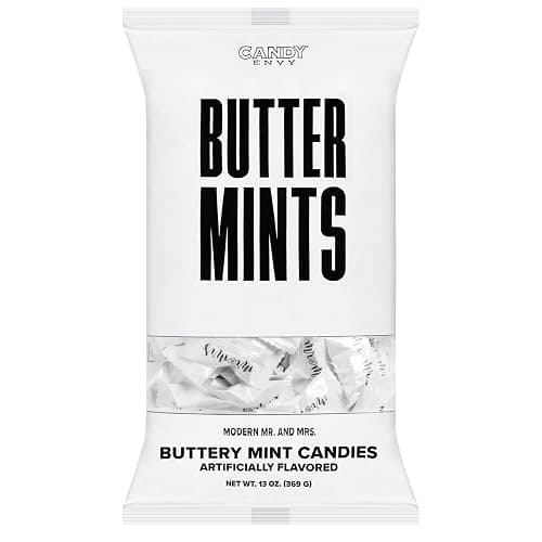 Candy Envy - Modern Mr. and Mrs. Buttermints - 10 Bags Casepack with Approximately 100 Mint Per Bag - Wedding Favors thumbnail 7