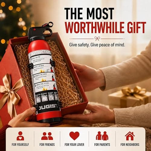 Small Fire Extinguisher for Home & Car – (4-Pack, 1.32lb Each) Portable ABC Chemical Powder Fire Extinguishing Spray | for Kitchen Grease, Electrical, Vehicle & Garage Fires, Easy to Use thumbnail 9