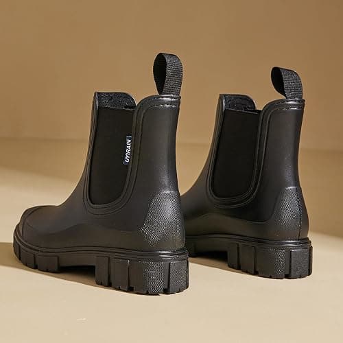 WOWSTICK Women’s Ankle Rain Boots Waterproof Lightweight Slip Resistant Fashion Garden Booties thumbnail 5