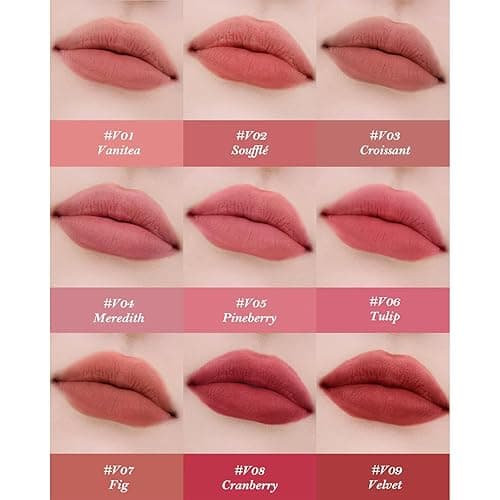 Flower Knows Strawberry Cupid Cake Lip Cream,Velvety-Smooth Matte Liquid Lipstick,Hydrating,Smudge-proof & Stain-Free Lip Stain (V04 Meredith,0.17 Fl Oz) thumbnail 5